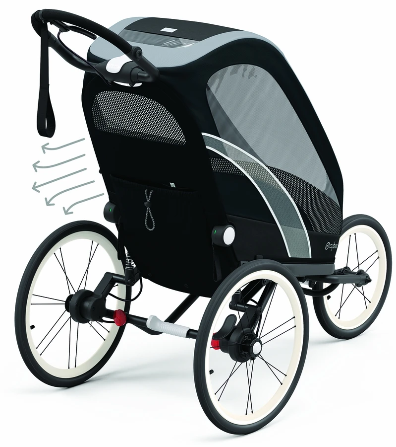 Cybex Zeno Multisport Trailer Bundle - Black Frame + Medal Grey Seat Pack 6 Cybex Zeno Multisport Trailer Bundle - Black Frame + Medal Grey Seat Pack - Image 4