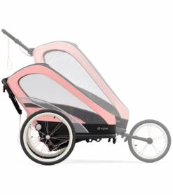 Cybex Zeno Multisport Trailer Bundle - Black/Pink Frame + All Black Seat Pack -Stroller Promotion Store cybex zeno multisport trailer bundle black pink frame all black seat pack 149