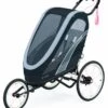 Cybex Zeno Multisport Trailer Bundle - Black/Pink Frame + All Black Seat Pack -Stroller Promotion Store cybex zeno multisport trailer bundle black pink frame all black seat pack 182