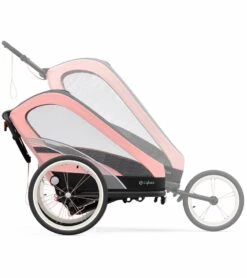 Cybex Zeno Multisport Trailer Bundle - Black/Pink Frame + Silver Pink Seat Pack -Stroller Promotion Store cybex zeno multisport trailer bundle black pink frame silver pink seat pack 151