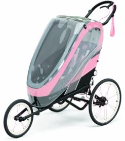 Cybex Zeno Multisport Trailer Bundle - Black/Pink Frame + Silver Pink Seat Pack -Stroller Promotion Store cybex zeno multisport trailer bundle black pink frame silver pink seat pack 187