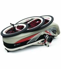 Cybex Zeno Multisport Trailer Bundle - Cream/Orange Frame + All Black Seat Pack -Stroller Promotion Store cybex zeno multisport trailer bundle cream orange frame all black seat pack 188