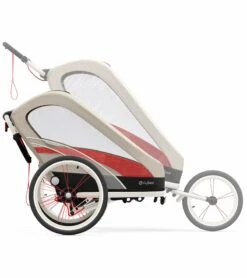 Cybex Zeno Multisport Trailer Bundle - Cream/Orange Frame + Bleached Sand Seat Pack -Stroller Promotion Store cybex zeno multisport trailer bundle cream orange frame bleached sand seat pack 161