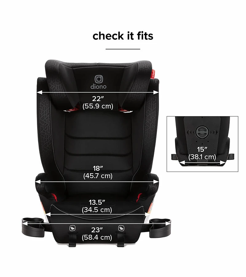 Diono Monterey 2XT Latch 2-in-1 Booster Car Seat - Black 4 Diono Monterey 2XT Latch 2-in-1 Booster Car Seat - Black - Image 2