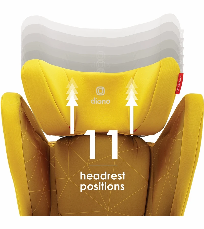 Diono Monterey 4DXT Latch 2-in-1 Booster Car Seat - Yellow Sulphur 5 Diono Monterey 4DXT Latch 2-in-1 Booster Car Seat - Yellow Sulphur - Image 3