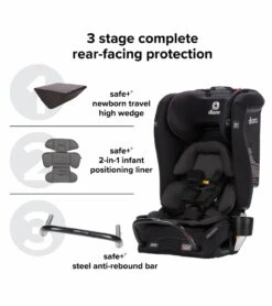 Diono Radian 3 RXT Safe+ Narrow All-in-One Convertible Car Seat - Gray Slate 11 Diono Radian 3 RXT Safe+ Narrow All-in-One Convertible Car Seat - Gray Slate -Stroller Promotion Store diono radian 3 rxt safe narrow all in one convertible car seat purple plum 11 3