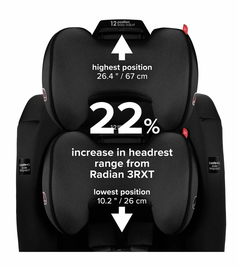Diono Radian 3 RXT Safe+ Narrow All-in-One Convertible Car Seat - Red Cherry 8 Diono Radian 3 RXT Safe+ Narrow All-in-One Convertible Car Seat - Red Cherry - Image 6