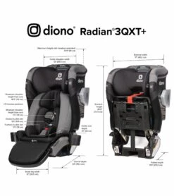 Diono Radian 3QXT+ Narrow All-in-One Convertible Car Seat - Black Jet -Stroller Promotion Store diono radian 3qxt narrow all in one convertible car seat black jet 84