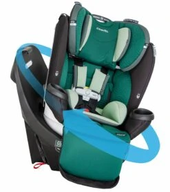 Evenflo GOLD SensorSafe Revolve360 Extend Rotational All-In-One Convertible Car Seat - Emerald Green (Green & Gentle)