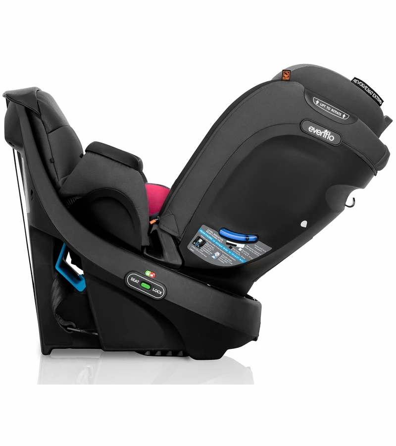 Evenflo Revolve360 Extend Rotational All-in-one Convertible Car Seat With Quick Clean Cover - Rowe Pink 5 Evenflo Revolve360 Extend Rotational All-in-one Convertible Car Seat With Quick Clean Cover - Rowe Pink - Image 3