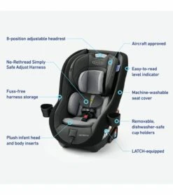 Graco Contender GO Convertible Car Seat - Winston 13 Graco Contender GO Convertible Car Seat - Winston -Stroller Promotion Store graco contender go convertible car seat winston 83