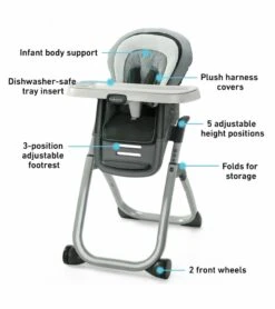 Graco DuoDiner DLX 6-in-1 High Chair - Mathis -Stroller Promotion Store graco duodiner dlx 6 in 1 high chair mathis 87