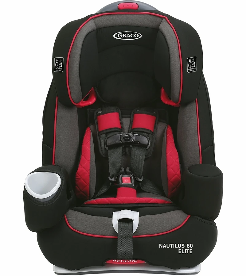 Graco Nautilus 80 Elite 3-in-1 Harness Booster Car Seat - Chili Red 4 Graco Nautilus 80 Elite 3-in-1 Harness Booster Car Seat - Chili Red - Image 2