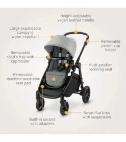 Graco Premier Modes Nest2Grow 4-in-1 Stroller - Midtown 10 Graco Premier Modes Nest2Grow 4-in-1 Stroller - Midtown -Stroller Promotion Store graco premier modes nest2grow 4 in 1 stroller midtown 138