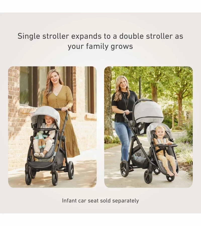 Graco Premier Modes Nest2Grow 4-in-1 Stroller - Midtown 6 Graco Premier Modes Nest2Grow 4-in-1 Stroller - Midtown - Image 4