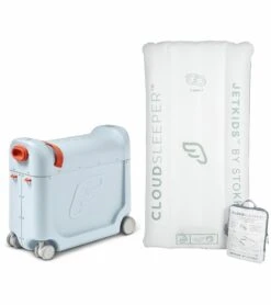JetKids By Stokke BedBox V3 + CloudSleeper Inflatable Kids Bed Bundle - Blue Sky