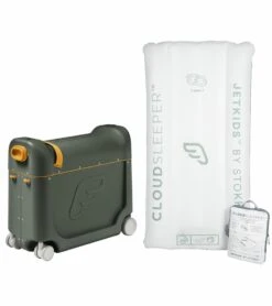 JetKids By Stokke BedBox V3 + CloudSleeper Inflatable Kids Bed Bundle - Olive