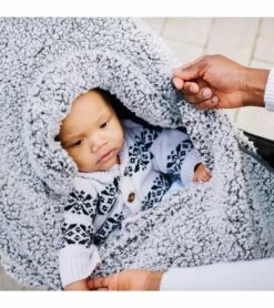 JJ Cole Cuddly Car Seat Cover - Gray -Stroller Promotion Store jj cole cuddly car seat cover gray 153