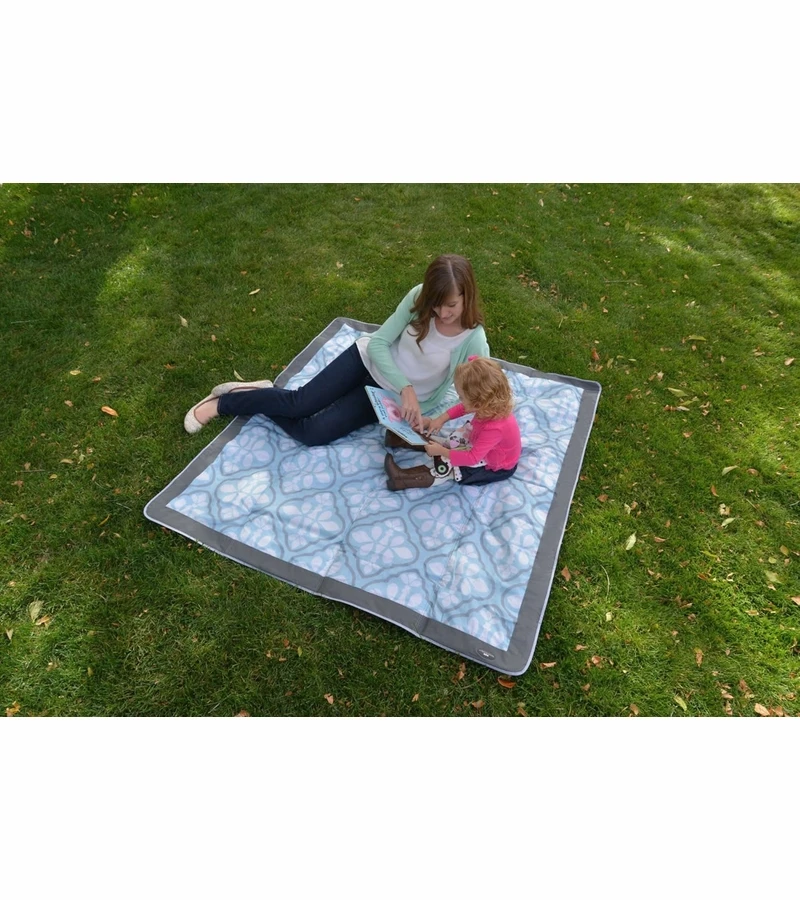 JJ Cole Outdoor Blanket, 5x5 - Blue Iris 4 JJ Cole Outdoor Blanket, 5x5 - Blue Iris - Image 2