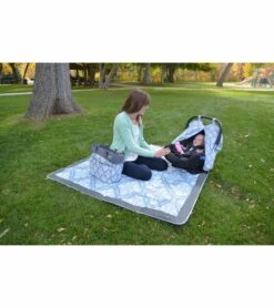JJ Cole Outdoor Blanket, 5x5 - Blue Iris 7 JJ Cole Outdoor Blanket, 5x5 - Blue Iris -Stroller Promotion Store jj cole outdoor blanket 5x5 blue iris 139