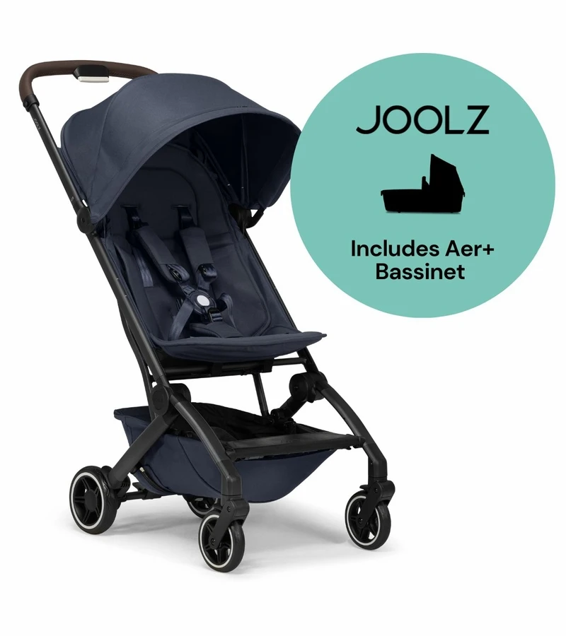 Joolz Aer+ Lightweight Compact Stroller + Bassinet Bundle - Navy Blue 3 Joolz Aer+ Lightweight Compact Stroller + Bassinet Bundle - Navy Blue