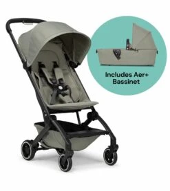 Joolz Aer+ Lightweight Compact Stroller + Bassinet Bundle - Sage Green
