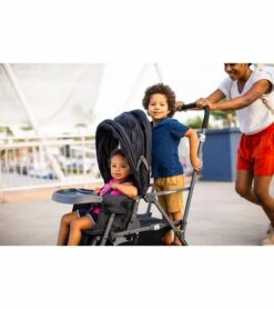 Joovy Caboose Too Sit And Stand Tandem Double Stroller - Graphite / Black -Stroller Promotion Store joovy caboose too sit and stand tandem double stroller graphite black 154