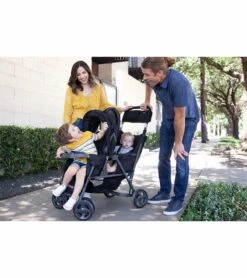 Joovy Caboose Too Sit And Stand Tandem Double Stroller - Graphite / Black -Stroller Promotion Store joovy caboose too sit and stand tandem double stroller graphite black 155