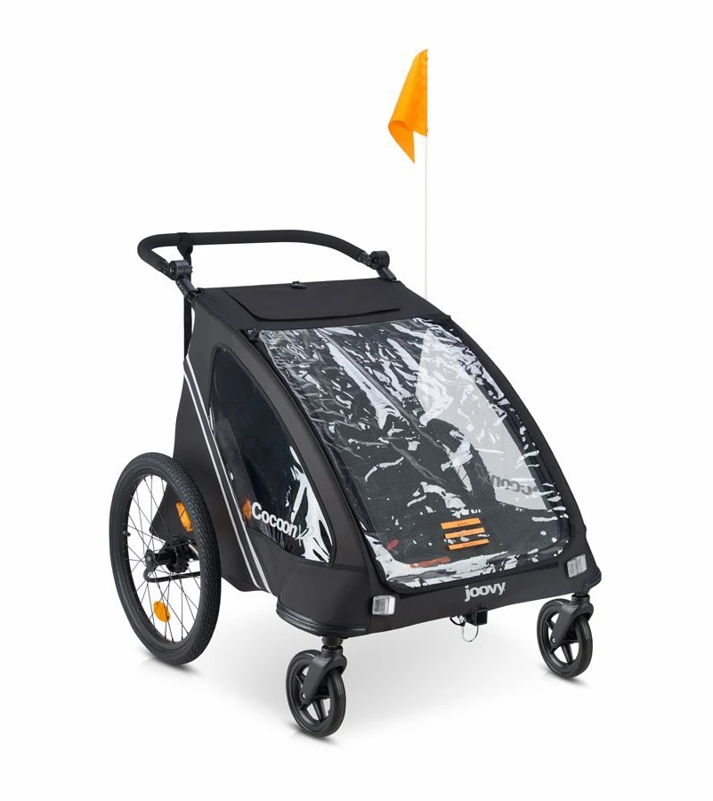 Joovy CocoonX2 Double Stroller And Bike Trailer - Black 3 Joovy CocoonX2 Double Stroller And Bike Trailer - Black