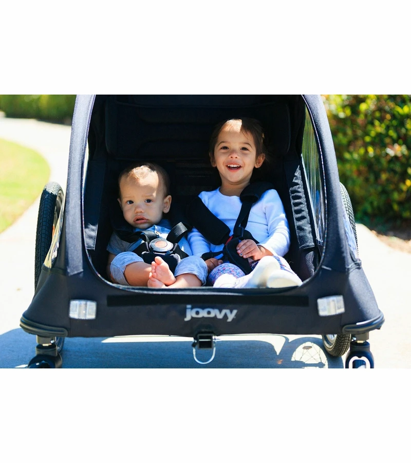 Joovy CocoonX2 Double Stroller And Bike Trailer - Black 9 Joovy CocoonX2 Double Stroller And Bike Trailer - Black - Image 7