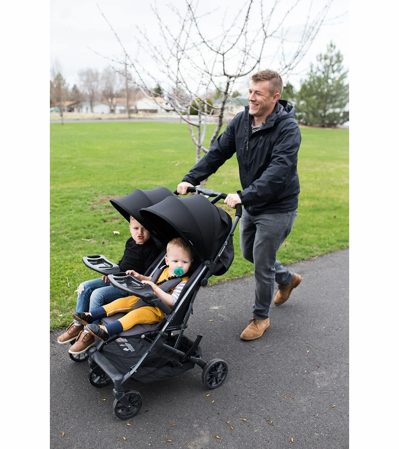 Joovy Kooper X2 Compact Double Stroller - Black 4 Joovy Kooper X2 Compact Double Stroller - Black - Image 2
