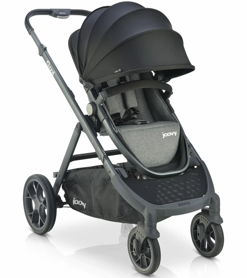 Joovy Qool Single To Double Stroller - Grey Melange 3 Joovy Qool Single To Double Stroller - Grey Melange