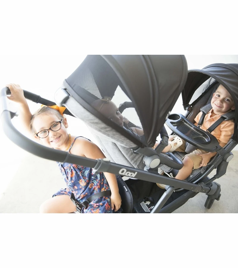 Joovy Qool Single To Double Stroller - Grey Melange 5 Joovy Qool Single To Double Stroller - Grey Melange - Image 3