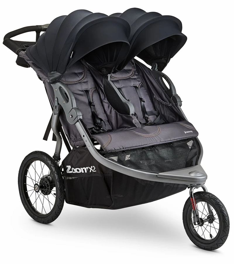 Joovy Zoom X2 Lightweight Jogging Side By Side Double Stroller - Forged Iron 3 Joovy Zoom X2 Lightweight Jogging Side By Side Double Stroller - Forged Iron