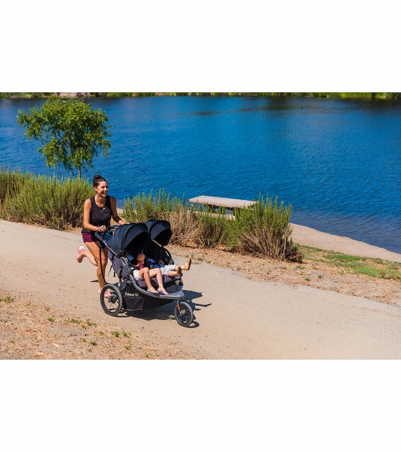 Joovy Zoom X2 Lightweight Jogging Side By Side Double Stroller - Forged Iron 6 Joovy Zoom X2 Lightweight Jogging Side By Side Double Stroller - Forged Iron - Image 4