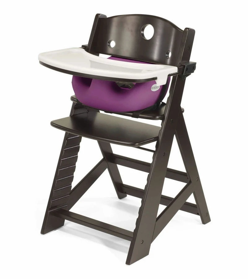 Keekaroo Height Right High Chair & Infant Insert - Espresso / Raspberry 3 Keekaroo Height Right High Chair & Infant Insert - Espresso / Raspberry