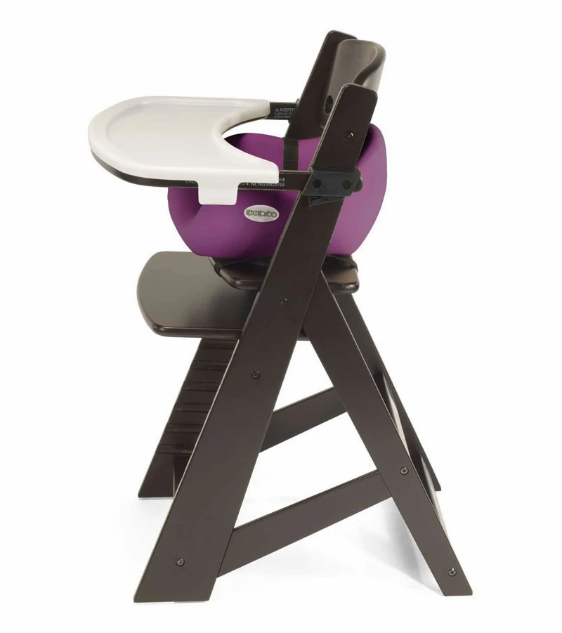 Keekaroo Height Right High Chair & Infant Insert - Espresso / Raspberry 4 Keekaroo Height Right High Chair & Infant Insert - Espresso / Raspberry - Image 2