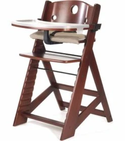 Keekaroo Height Right High Chair With Tray - Mahogany