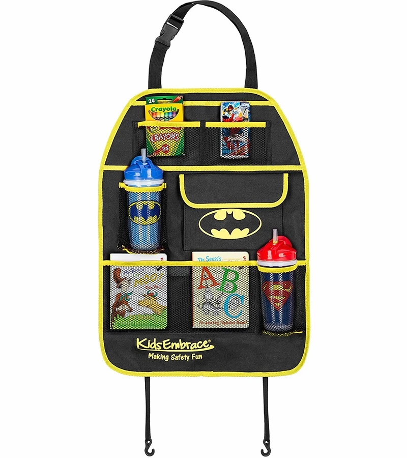 KidsEmbrace Deluxe Back Seat Organizer - Batman 4 KidsEmbrace Deluxe Back Seat Organizer - Batman - Image 2
