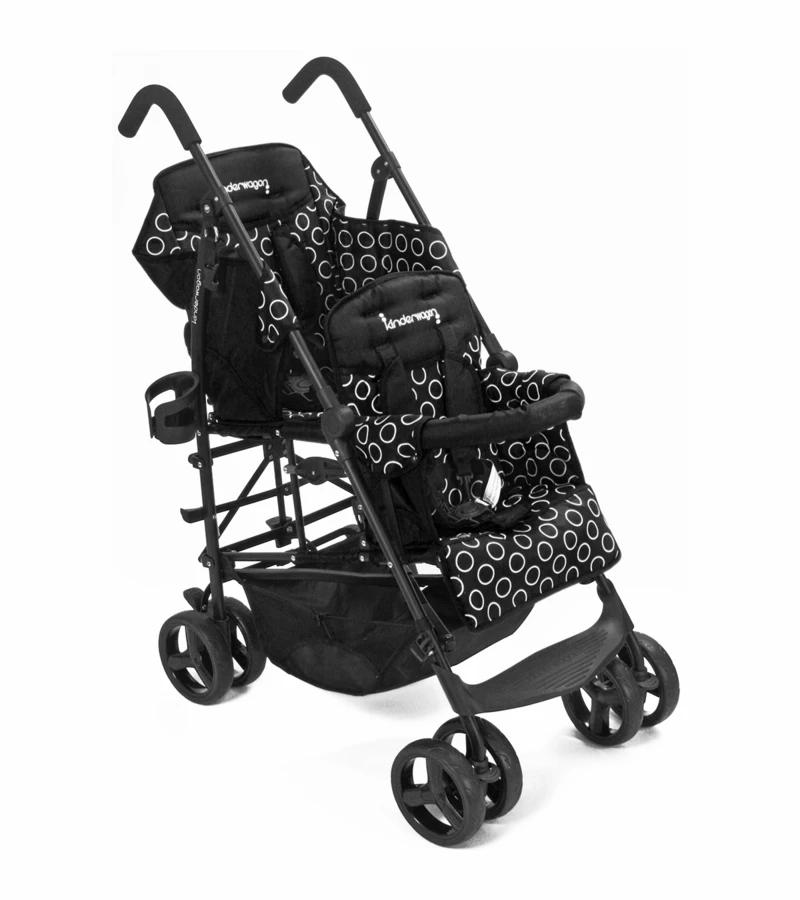 Kinderwagon HOP Tandem Double Umbrella Stroller In Black 3 Kinderwagon HOP Tandem Double Umbrella Stroller In Black