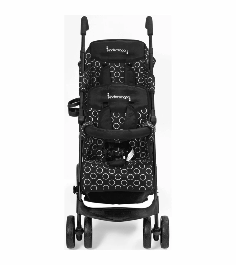 Kinderwagon HOP Tandem Double Umbrella Stroller In Black 4 Kinderwagon HOP Tandem Double Umbrella Stroller In Black - Image 2