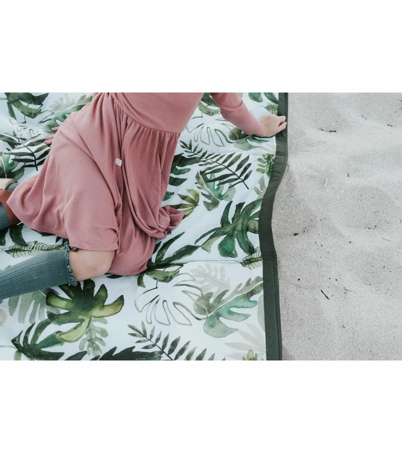 Little Unicorn Outdoor Blanket 5 X 10 - Tropical Leaf 7 Little Unicorn Outdoor Blanket 5 X 10 - Tropical Leaf - Image 5