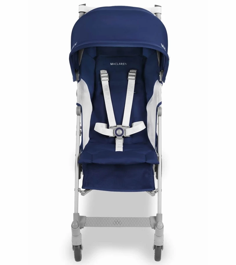 Maclaren 2018 / 2019 Globetrotter Umbrella Stroller - Medieval Blue/White 4 Maclaren 2018 / 2019 Globetrotter Umbrella Stroller - Medieval Blue/White - Image 2