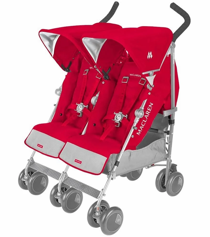 Maclaren Twin Techno Double Stroller - Cardinal 3 Maclaren Twin Techno Double Stroller - Cardinal