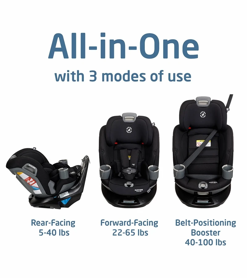 Maxi-Cosi Emme 360 Rotating All-in-One Convertible Car Seat - Navy Wonder 4 Maxi-Cosi Emme 360 Rotating All-in-One Convertible Car Seat - Navy Wonder - Image 2