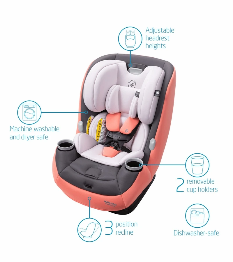 Maxi-Cosi Pria All-in-One Convertible Car Seat - Coral Quartz (PureCosi) 8 Maxi-Cosi Pria All-in-One Convertible Car Seat - Coral Quartz (PureCosi) - Image 6