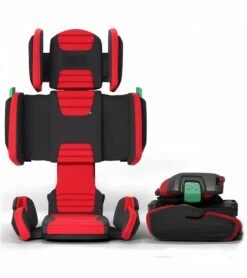 Mifold HiFold Fit-and-Fold Highback Belt-Postioning Booster Car Seat - Red