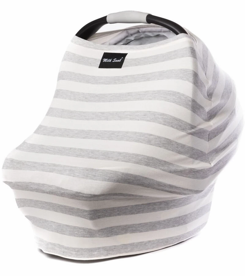 Milk Snob Infant Car Seat & Nursing Cover - Cream/Grey 4 Milk Snob Infant Car Seat & Nursing Cover - Cream/Grey - Image 2
