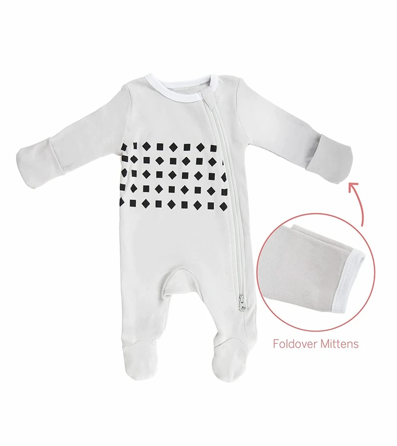 Nanit Breathing Wear Pajamas - 0-3 Months, Pebble Grey 5 Nanit Breathing Wear Pajamas - 0-3 Months, Pebble Grey - Image 3
