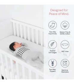 Nanit Breathing Wear Pajamas - 6-9 Months, Pebble Grey -Stroller Promotion Store nanit breathing wear pajamas 6 9 months pebble grey 135